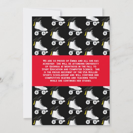 Ankündigung des Roller Skate Abschluss (Rückseite)