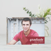 Ankündigung des Roten Abschlusses - Einladung (Stehend Vorderseite)