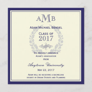 Ankündigung des Royal Blue Monogram Abschlusses