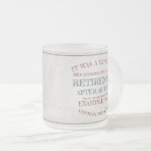 Ankündigung des Ruhestands mit alten Stiefeln V1.0 Mattglastasse (VorderseiteRechts)