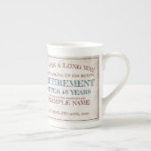 Ankündigung des Ruhestands mit alten Stiefeln V1.0 Porzellantasse (Rechts)