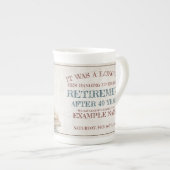 Ankündigung des Ruhestands mit alten Stiefeln V2.0 Porzellantasse (Vorderseite Rechts)