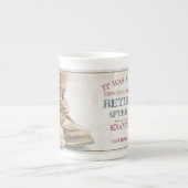 Ankündigung des Ruhestands mit alten Stiefeln V2.0 Porzellantasse (Vorderseite)