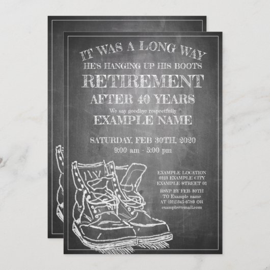 Ankündigung des Ruhestands mit alten Stiefeln V3.0 (Vorne/Hinten)