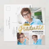 Ankündigung des rustikalen Brush-Abschlusses Postk Postkarte (Vorne/Hinten)