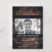 Ankündigung des rustikalen Graduate Foto | PARTY (Vorderseite)