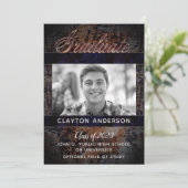 Ankündigung des rustikalen Graduate Foto | PARTY (Stehend Vorderseite)