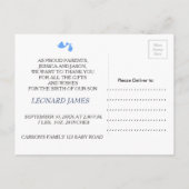 Ankündigung des Storchenjungen Fotos (Rückseite)