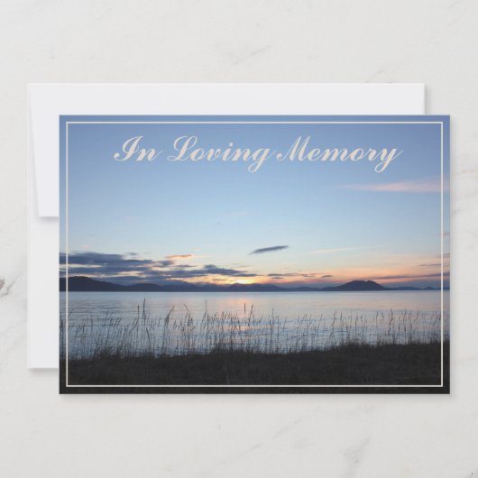 Ankündigung des Sunset Memorial Service (Vorderseite)