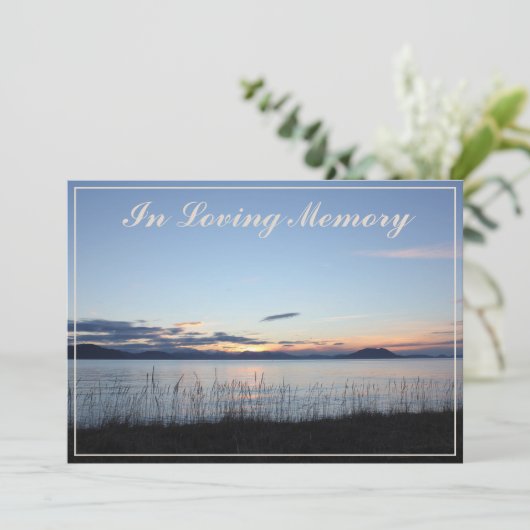 Ankündigung des Sunset Memorial Service (Stehend Vorderseite)