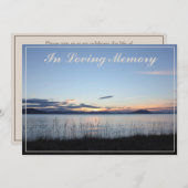 Ankündigung des Sunset Memorial Service (Vorne/Hinten)