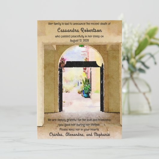 Ankündigung des Todes im Südwesten (Stehend Vorderseite)