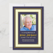 Ankündigung des Todes von Navy Blue Gold Ivory Fot (Vorderseite)