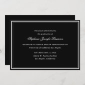 Ankündigung des traditionellen schwarzen Abschluss (Vorne/Hinten)