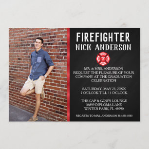 Ankündigung des trendy Firefighter School Abschlus