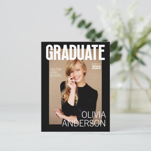 Ankündigung des Trendy Magazine Cover Abschluss (Stehend Vorderseite)