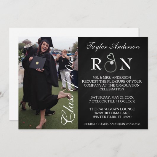 Ankündigung des trendy Medical RN School Abschluss (Vorne/Hinten)