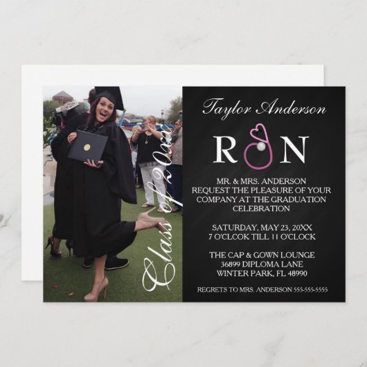 Ankündigung des trendy Medical RN School Abschluss (Vorne/Hinten)