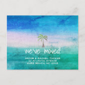 Ankündigung des Tropical Beach Ocean Palm Tree Postkarte (Vorderseite)