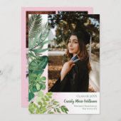 Ankündigung des tropischen botanisch-rosa Abschlus (Vorne/Hinten)