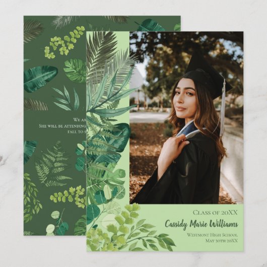 Ankündigung des tropischen botanischen Pflanze Abs (Vorne/Hinten)