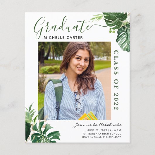 Ankündigung des tropischen Leaf-Foto-Abschlusses (Vorderseite)