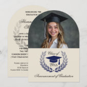 Ankündigung des Uni-Abschlusses der Foto Arch Scho (Vorne/Hinten)