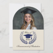 Ankündigung des Uni-Abschlusses der Foto Arch Scho (Vorderseite)