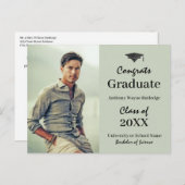 Ankündigung des Uni-Abschlusses mit Foto (Vorne/Hinten)