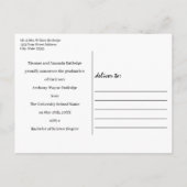 Ankündigung des Uni-Abschlusses mit Foto (Rückseite)