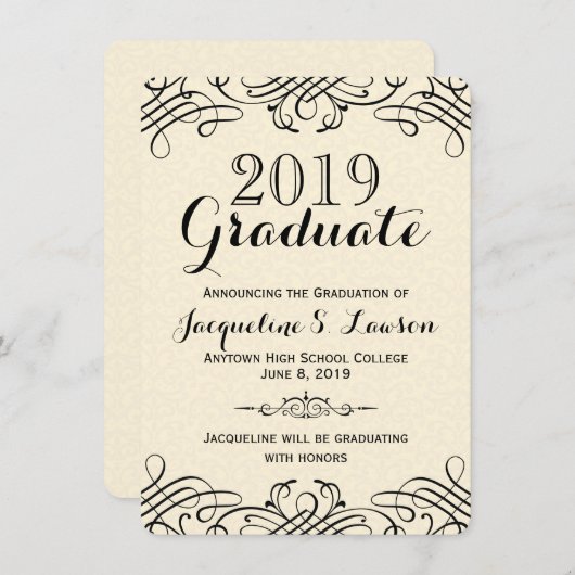 Ankündigung des verzierten klassischen formellen A (Vorne/Hinten)