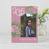 Ankündigung des Vintagen Abschlusses von Rosa Rose (Stehend Vorderseite)