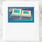 Ankündigung des Vintagen Babyjungen Cigar Rechteckiger Aufkleber (Tasche)