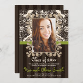 Ankündigung des Vintagen Olive-Lace-Frame-Abschlus (Vorne/Hinten)