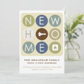 Ankündigung des Wohnhauses - Retro-Typografie (Stehend Vorderseite)