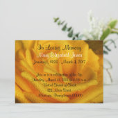 Ankündigung des Yellow Rose Memorial Service (Stehend Vorderseite)