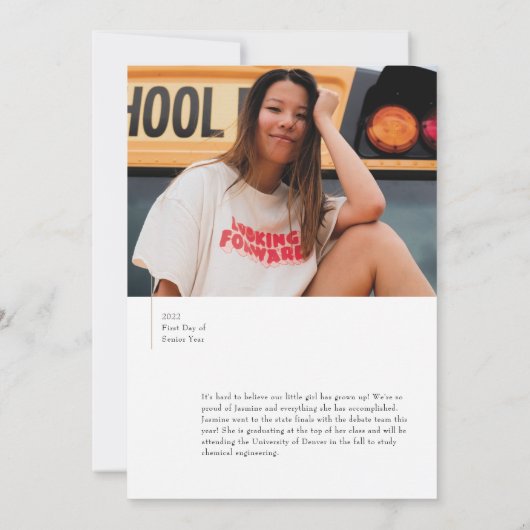 Ankündigung des zeitgemäßen Abschlusses "Damals &  (Rückseite)