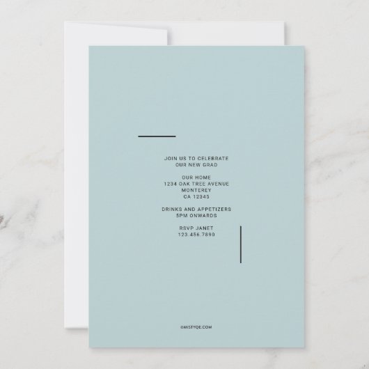 Ankündigung des zeitgenössischen Cap-Abschlusses (Rückseite)