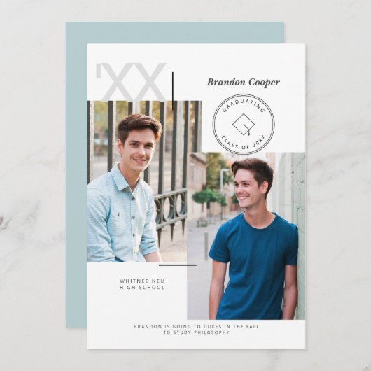 Ankündigung des zeitgenössischen Cap-Abschlusses (Vorne/Hinten)