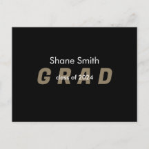 Ankündigung des zeitgenössischen Foto Black Abschl