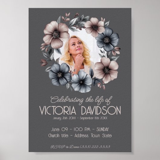 Ankündigung digitaler Beerdigung Sofortdownload Poster (Vorne)