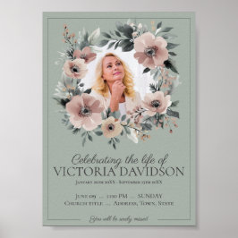 Ankündigung digitaler Beerdigung Sofortdownload Poster