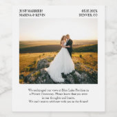 Ankündigung einer alternativen Hochzeit Weinetikett (Einzelnes Label)