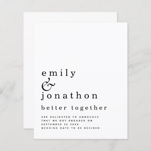 Ankündigung einer besseren Verlobung für den Haush (Vorne/Hinten)