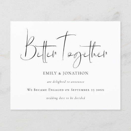 Ankündigung einer besseren Verlobung für den Haush (Vorderseite)