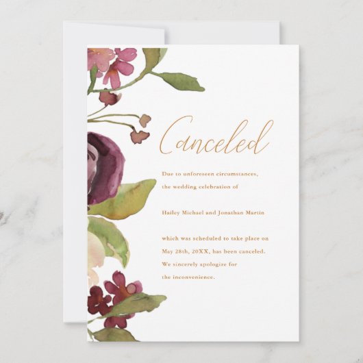 Ankündigung einer botanischen Hochzeit (Vorderseite)