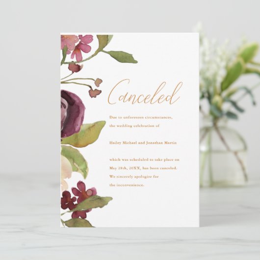 Ankündigung einer botanischen Hochzeit (Stehend Vorderseite)