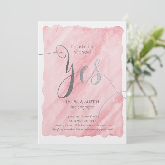 Ankündigung einer Einsatzpartei Sie sagte ja (Stehend Vorderseite)