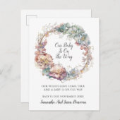 Ankündigung einer eleganten Blumenbestattung (Vorne/Hinten)