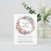 Ankündigung einer eleganten Blumenbestattung (Stehend Vorderseite)